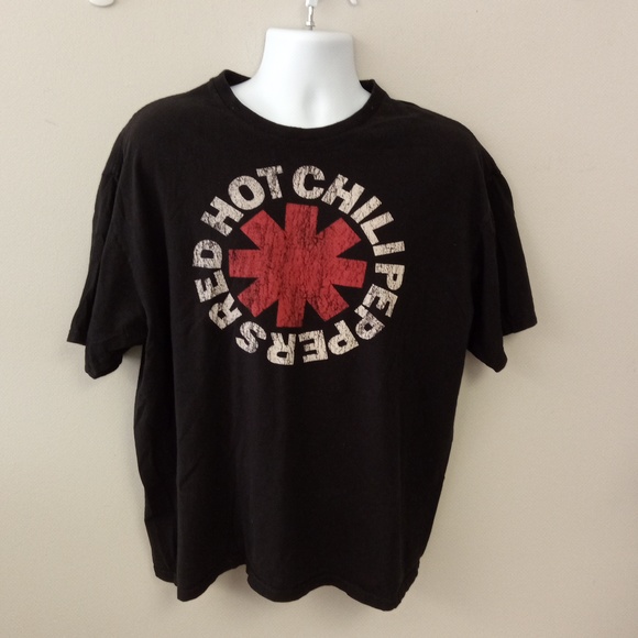 Other - Vintage Red Hot Chili Peppers Men's Black Short Sleeve Top 2 XL
